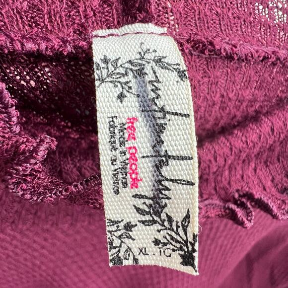 Intimately Free People Make It Easy Mock Neck Long Sleeve Thin Thermal NWOT - Picture 7 of 10